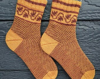 Autumn Stroll Sock Knitting Pattern