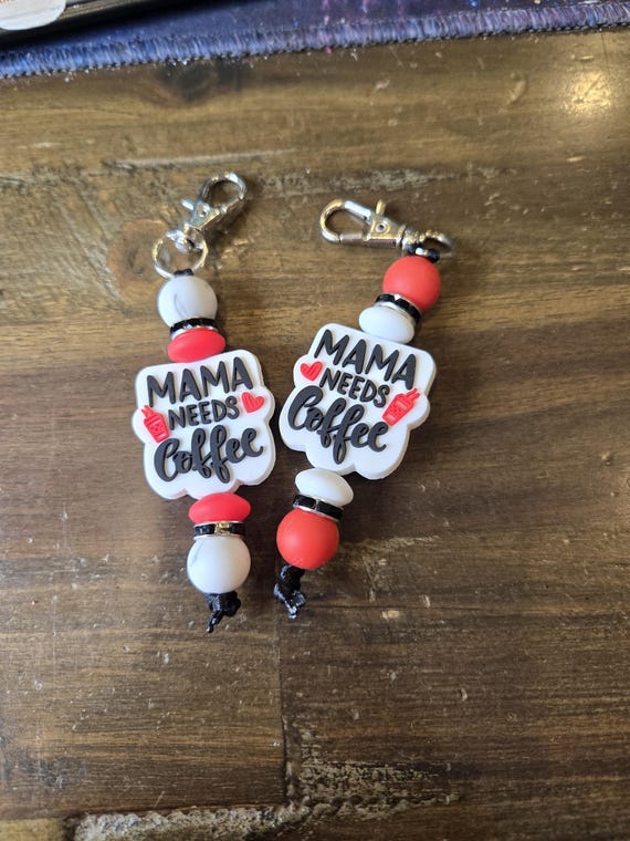 Mama Needs Coffee Keychain - Etsy Canada