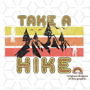 Vintage Sublimations, Designs Downloads, Desert, Png, Clipart, Shirt Design Sublimation Downloads, Retro Sublimations, Camping, Take A Hike