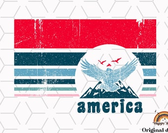 America Stripe Eagle, png-bestand: 4 juli-sublimatieontwerp (digitale download)