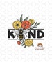 Vintage Sublimations, Designs Downloads, Be Kind, Png, Clipart, Shirt Design Sublimation Downloads, Flower T-shirt, Bee Kind 