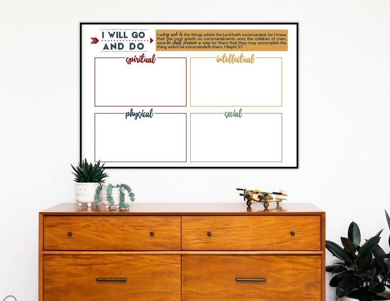 LDS goals printable digital download lds goals lds goal Etsy