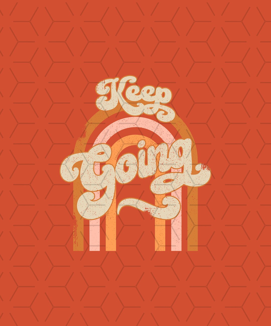 Retro Rainbow Sublimation Design: Keep Going PNG (digital Download) - Etsy