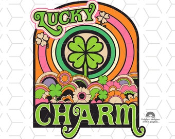 Retro St. Patrick's Day Sublimation Design: Lucky Charm (PNG Download)