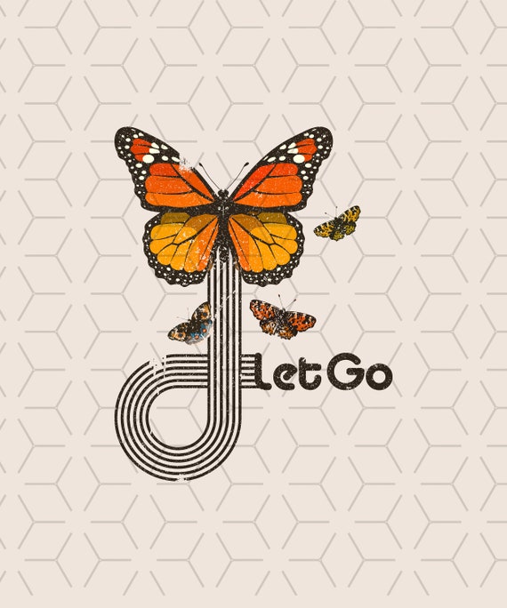 Retro Butterfly PNG: Vintage Shirt Design Sublimation (Digital Download)