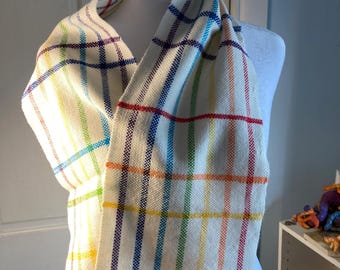 Rainbow Wool Scarf