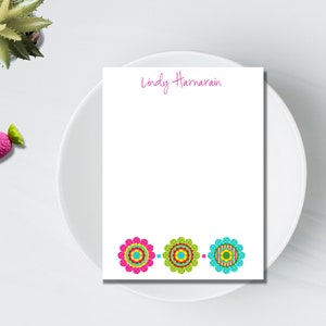 Personalized Notepads / Personalized Flower Notepads / Personalized Notebook / Personalized Flower Note Pads/ Set of Notepads /  Set of 2