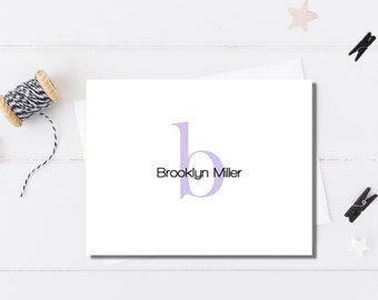 Monogram Note Cards / Monogrammed Note Cards / Personalized Monogram Stationery / Initial Notes / Single Initial Monogram Set of Stationery