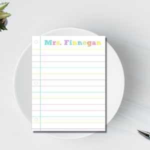 Personalized Teacher Notepads / Personalized Teacher Notebook / Personalized Teacher Note Pads / Monogram Notepads / Teacher School Rules