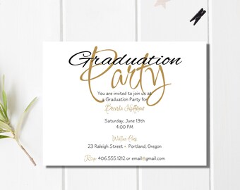 Graduation Party Invitation / Graduation Announcement / Class of 2023 / Fancy Grad Party Invitation / Graduation Party Invite / Grad Party