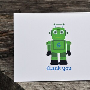 Kids Personalized Stationery / Kids Notecards / Kids Notes / Kids Thank You Note Cards Robot image 2