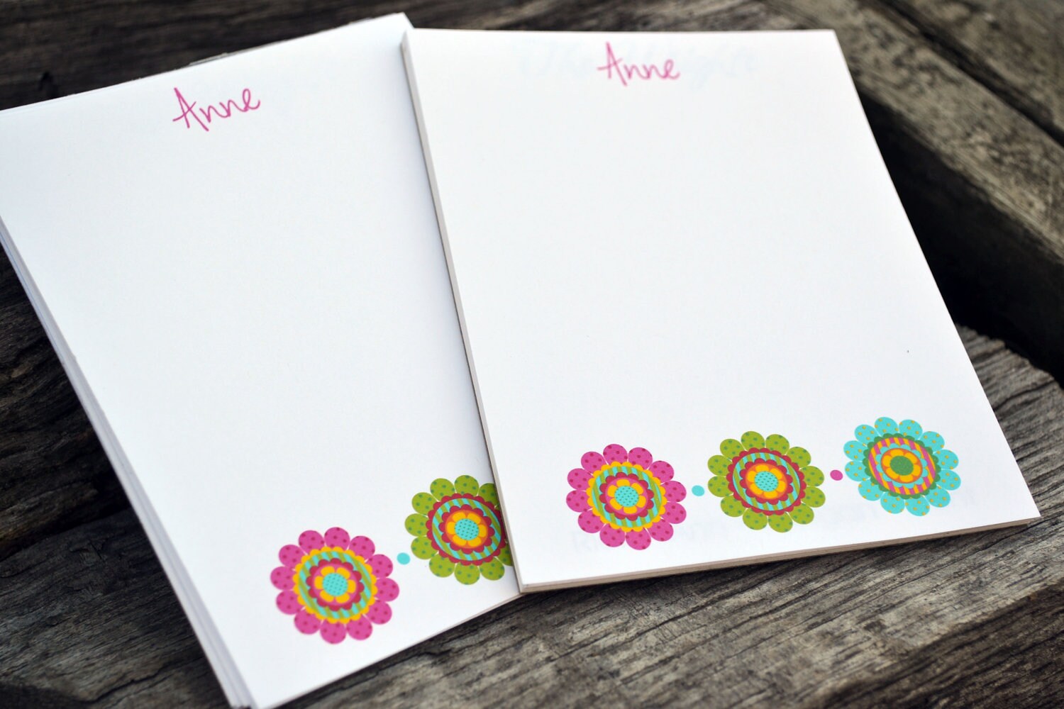 Personalized Notepads / Personalized Flower Notepads / Etsy