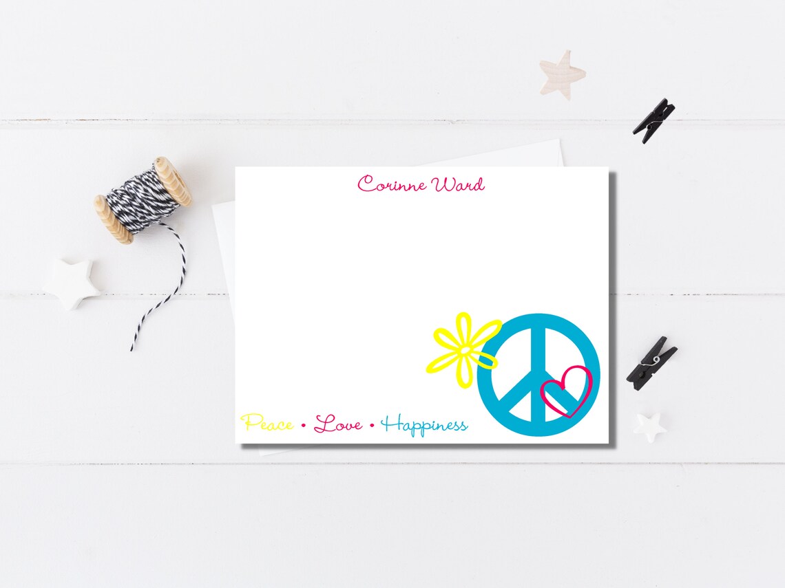 Personalized Flat Note Cards / Personalized Notecards / Etsy