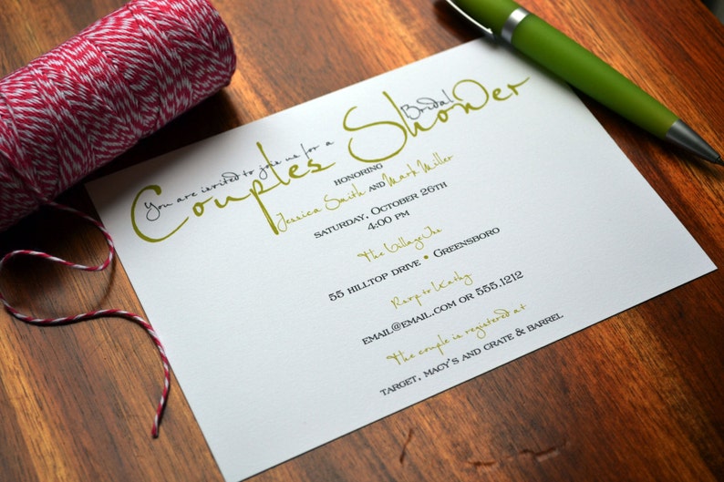 Couples Shower Party Invitations / Party Invite / Birthday Party Invitation / Rehearsal Dinner Invitation / Wedding image 5