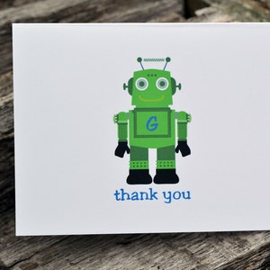 Kids Personalized Stationery / Kids Notecards / Kids Notes / Kids Thank You Note Cards Robot image 5