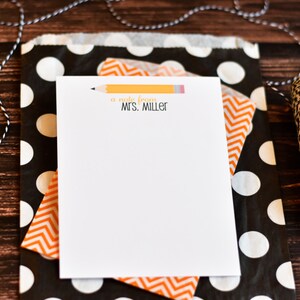 Personalized Teacher Notepads / Personalized Notebook / Personalized Teacher Note Pads/ Set of Notepads /  Set of 2 Pencil Notepads
