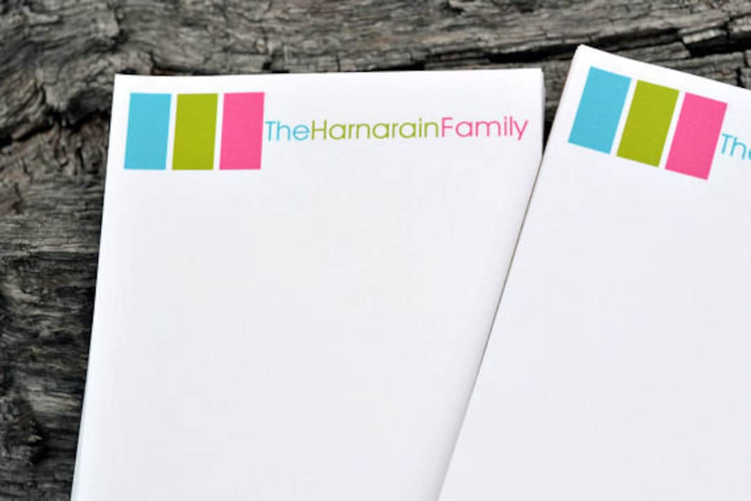 Personalized Family Notepads / Personalized Note Pads / Family Note