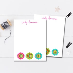 Personalized Notepads / Personalized Flower Notepads / Personalized Notebook / Personalized Flower Note Pads/ Set of Notepads / Set of 2 image 4