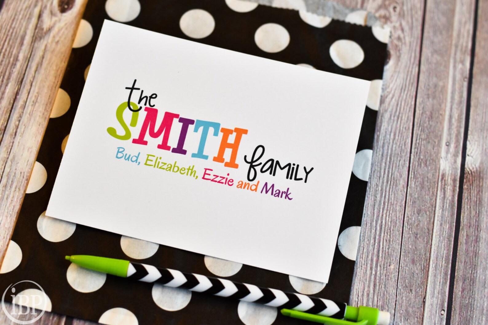 Family Stationery / Personalized Colorful Family Stationary / Etsy