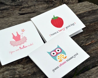Girls Lunch Box Notes / Back to School Mini Notes for Girls / Lunch Box Note Cards / Notes for Kids / Lunch Notes / Lunchbox Notes