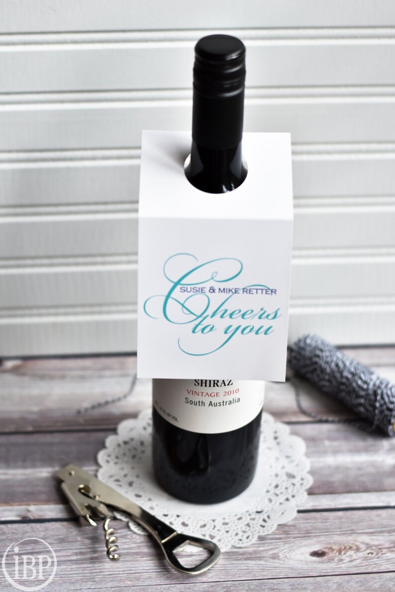 Personalized Wine Tags / Wine / Wine Hangers / Cheers to You Etsy