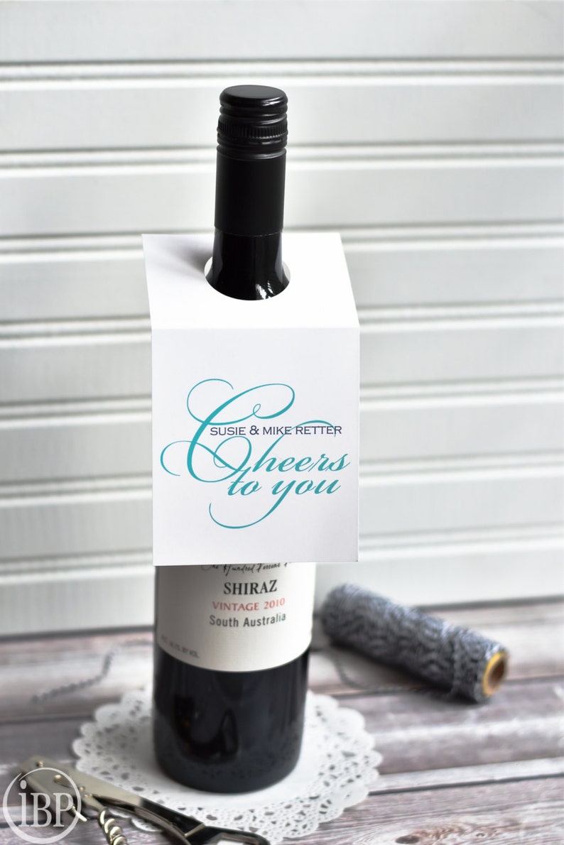 Personalized Wine Tags / Wine / Wine Hangers / Cheers to You image 4