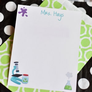 Personalized Science Notepads / Personalized Notebook / Personalized Science Teacher Note Pads/ Set of Notepads /  Set of 2 Science Notepads