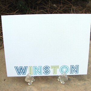 Personalized Flat Note Cards Marquees Stationery image 2