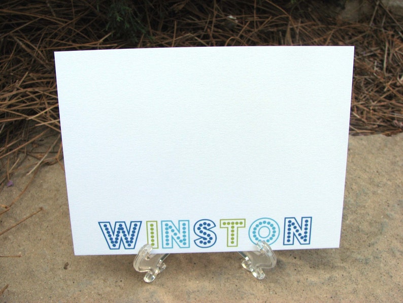 Personalized Flat Note Cards Marquees Stationery image 2