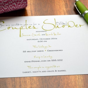 Couples Shower Party Invitations / Party Invite / Birthday Party Invitation / Rehearsal Dinner Invitation / Wedding image 4