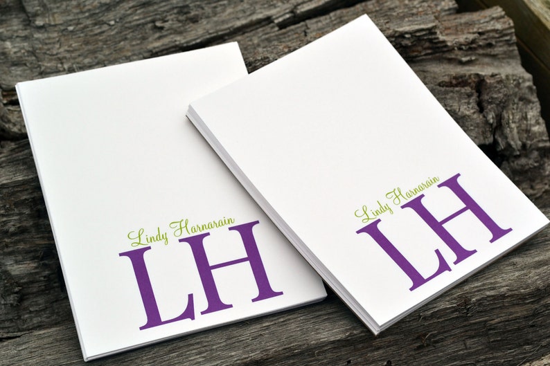 Personalized Notepads / Personalized Monogram Notepads Etsy