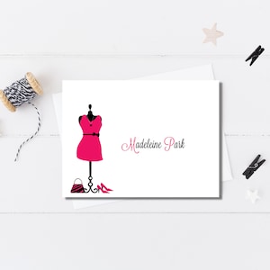 Personalized Stationery Fashion / Personalized Stationary / Personalized Note Cards / Stationery Set - Fashion Lover Notes / Note Cards