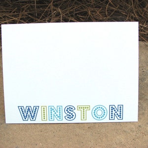 Personalized Flat Note Cards Marquees Stationery image 1