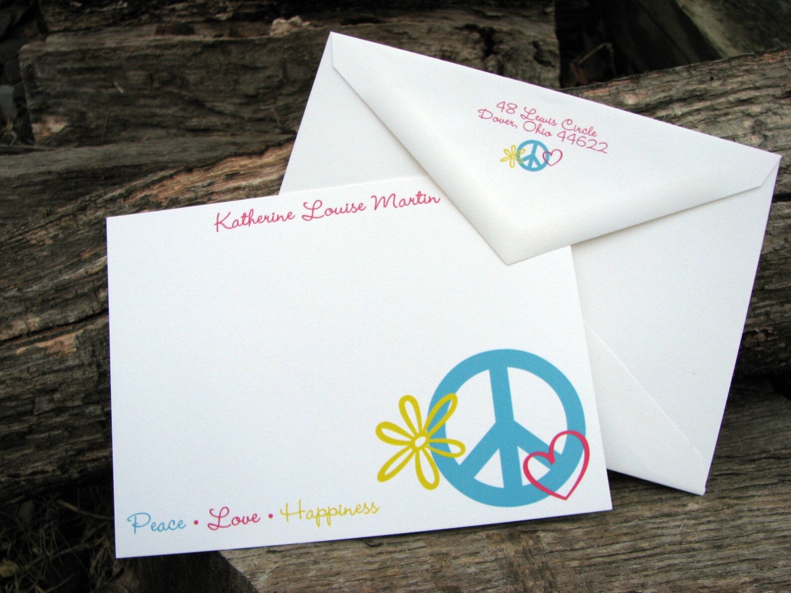 Personalized Flat Note Cards / Personalized Notecards / Etsy