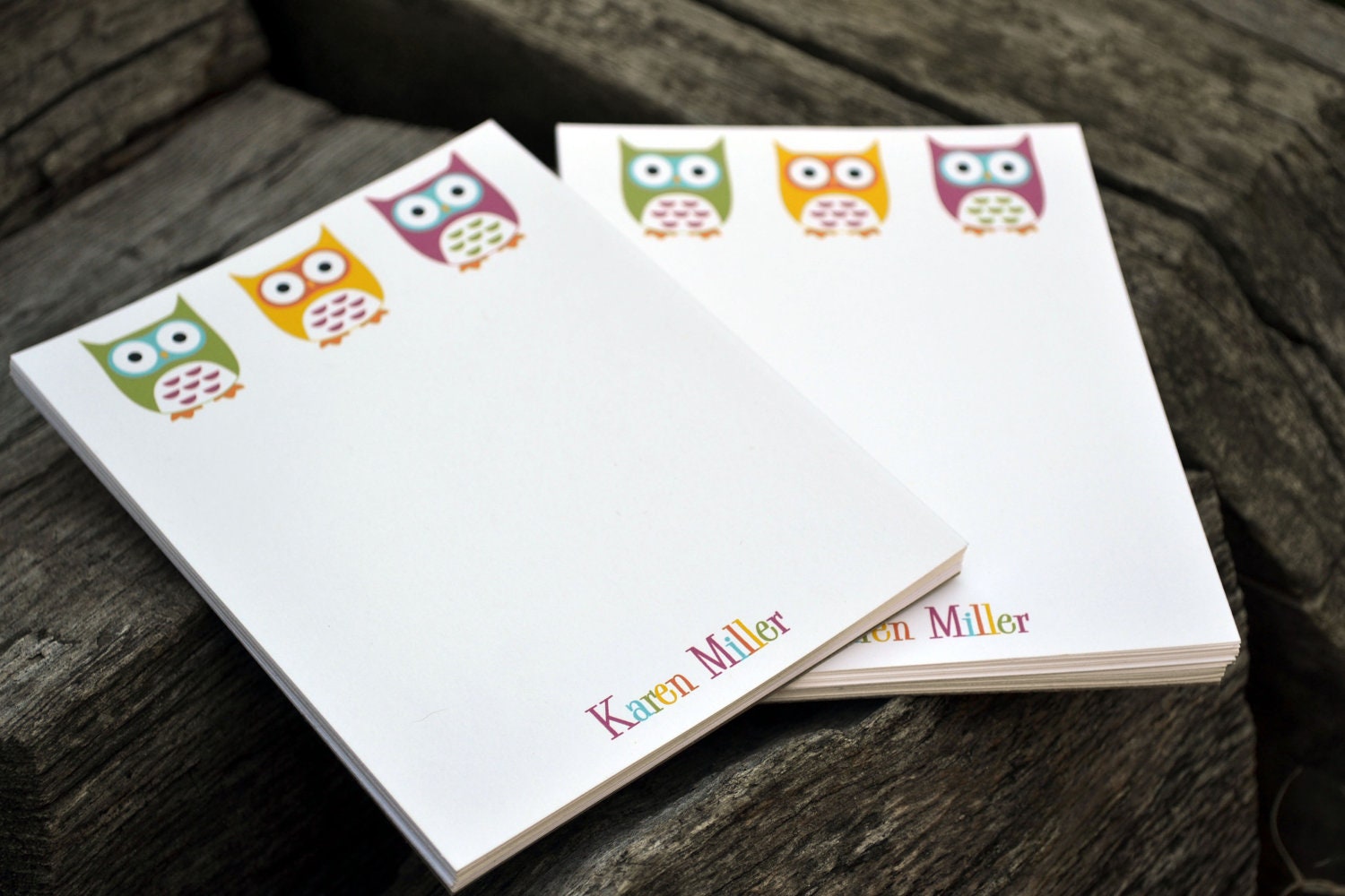 Personalized Notepads / Personalized Owl Notepads Etsy