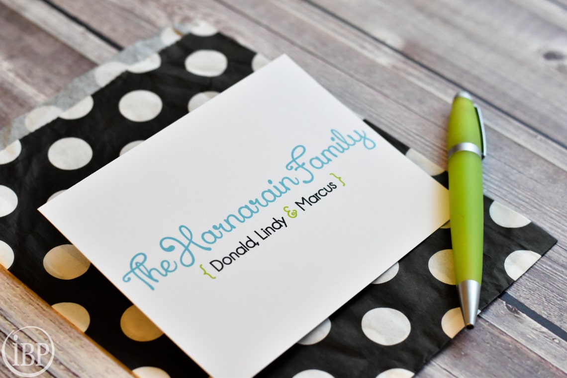 Family Stationery / Personalized Family Stationary / Etsy