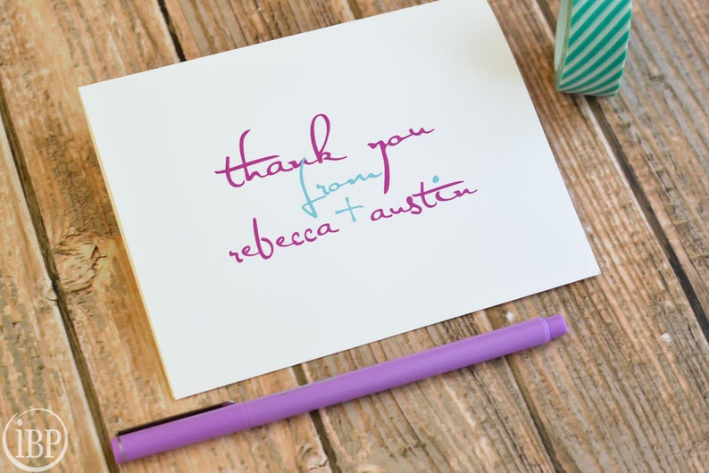 Wedding Thank You Notes / Personalized Wedding Thank You ...