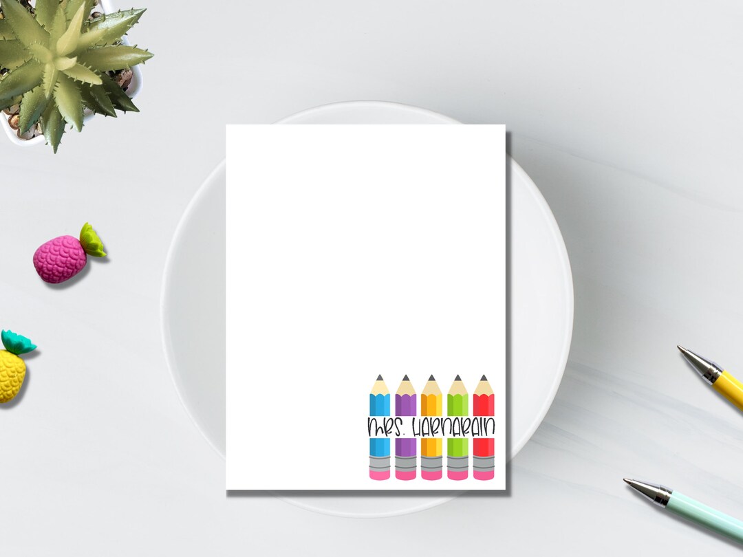 Personalized Notepads / Personalized Teacher Notepads / Etsy