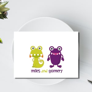 Personalized Stationery / Personalized Stationary / Childrens Stationery / Thank You Note Cards / Kids Stationery / Monster Note Cards image 1