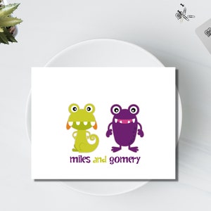 Personalized Stationery / Personalized Stationary / Childrens Stationery / Thank You Note Cards / Kids Stationery / Monster Note Cards image 2