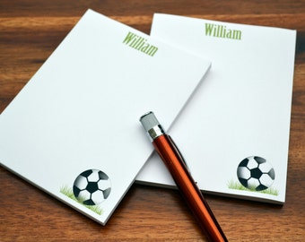 Set of 2 Personliazed Notepads / Soccer Notepads / Coach Gift Notebook / Personalized Note Pads / Set of Notepads /  Soccer Coach Notepads