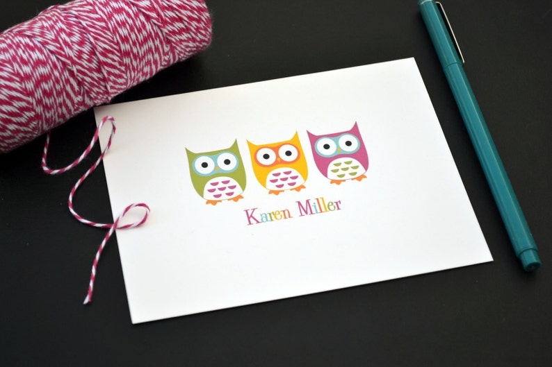 Owl Personalized Stationery / Personalized Stationary / Etsy
