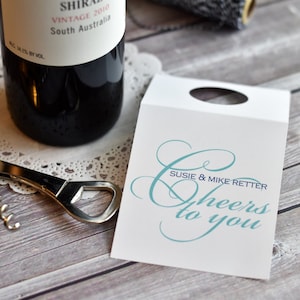 Personalized Wine Tags / Wine / Wine Hangers / Cheers to You image 1