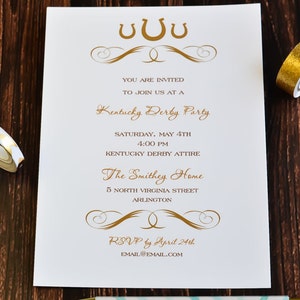 Kentucky Derby Party Invitation Derby Party Invite Kentucky Derby Party Kentucky Derby Invitation Set of 20 Kentucky Derby Party image 1