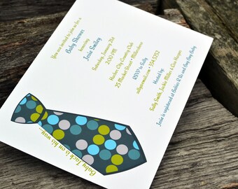 Baby Shower Personalized  Fat Necktie Party Invitation