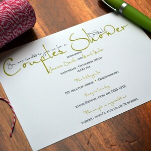 Couples Shower Party Invitations / Party Invite / Birthday Party Invitation / Rehearsal Dinner Invitation / Wedding image 1