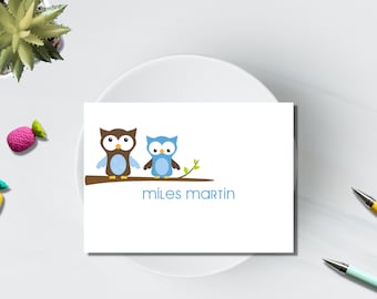 Personalized Stationery Set, Personalized note cards, Personalized Thank you note cards, Personalized Stationary set, Personalized Owl Notes