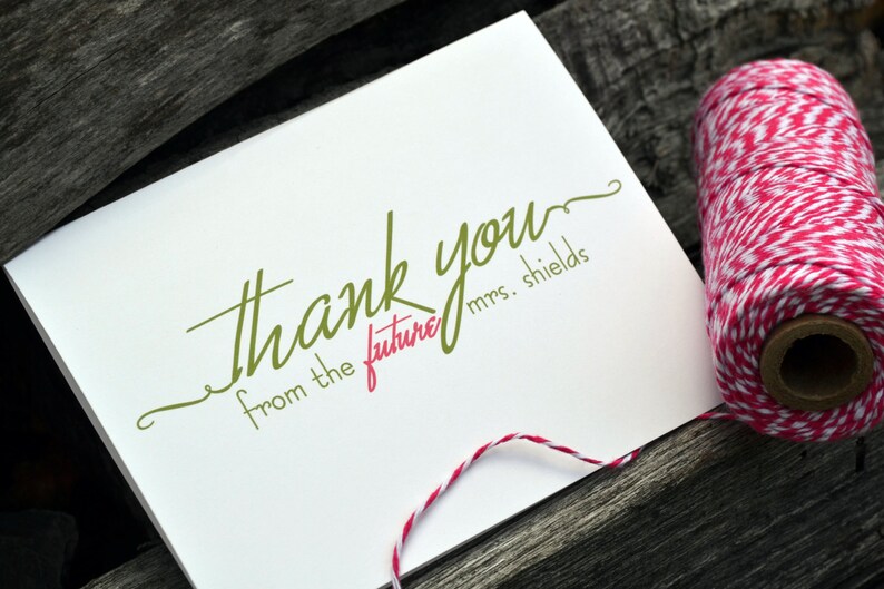 Personalized thank you notes personalized bridal shower etsy