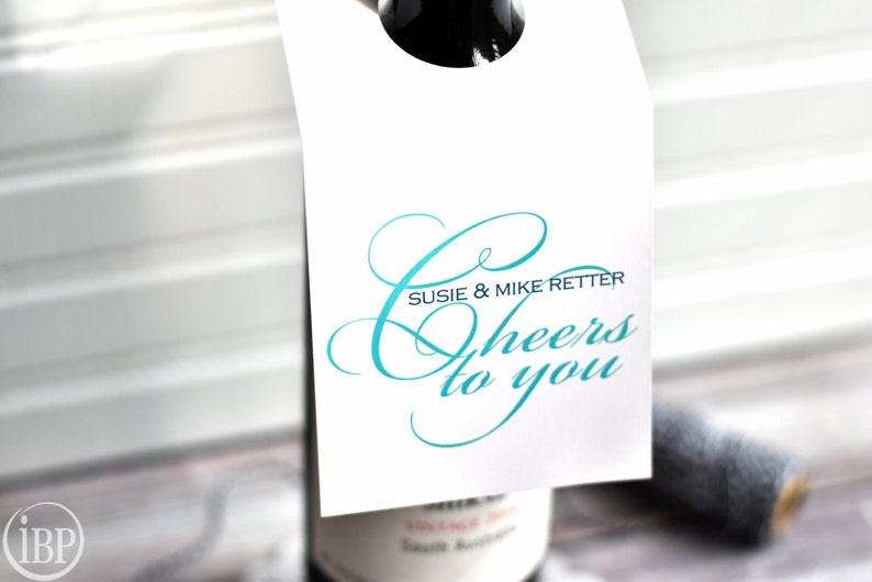 Personalized Wine Tags / Wine / Wine Hangers / Cheers to You image 3