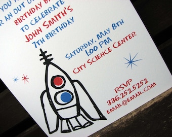 Boys Personalized Rocket Ship Stationary Set, Boy Rocket Thank You ...